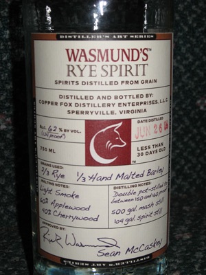 Wasmunds Rye Label